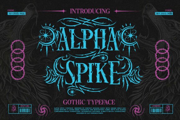 Alpha Spike: Forging a Fierce Brand Identity with Neo-Gothic Power