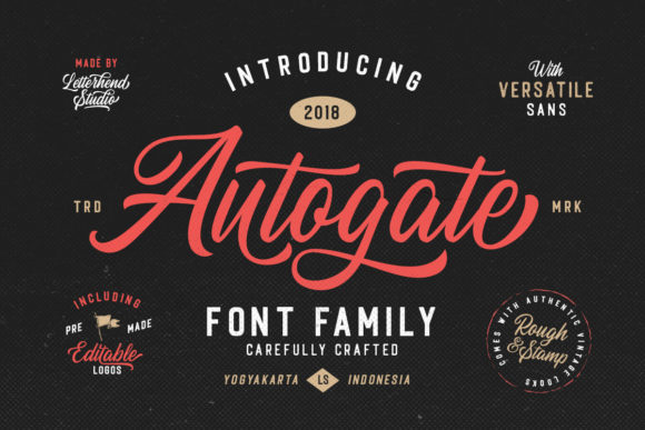 Autogate Family: A Dynamic Font Duo for Modern Branding