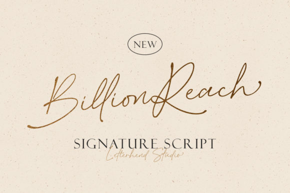 Billion Reach: A Handwritten Font for Elegant Design