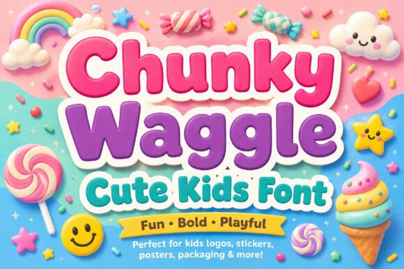 Chunky Waggle: A Playful Font for Unforgettable Designs