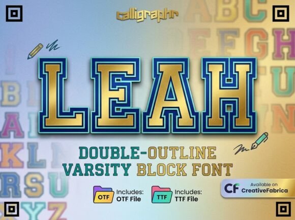 Command the Field: Leah's Varsity Block Font