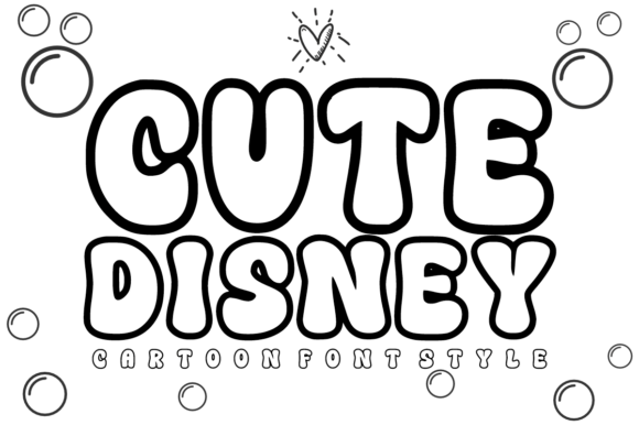 Cute Disney: The Whimsical Outline Font for Joyful Design