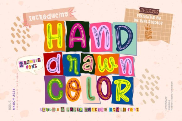 Hand Drawn Color: A Playful Two-Color Typeface