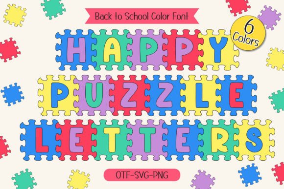 Happy Puzzle: A Colorful Typeface for Creative Learning