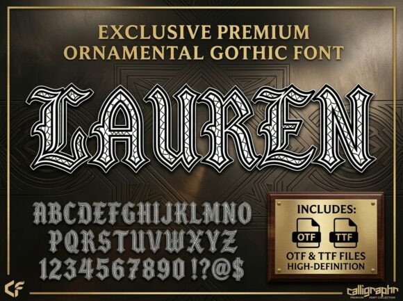Lauren: A Gothic Typeface with Geometric Precision