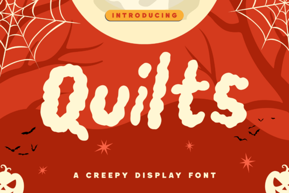 Quilts: The Spooky Display Font for Creative Projects