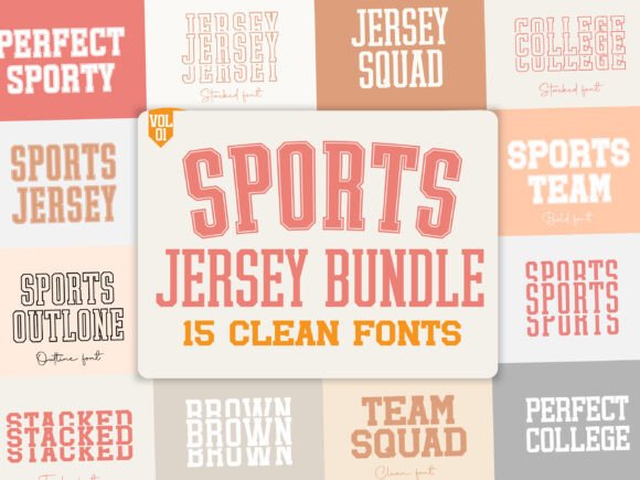 The Sports Jersey Bundle: Your Go-To Typeface for Dynamic Design